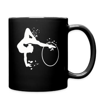 Gymnastique, cercleaux, gymnastique rythmique - Mug uni - noir - Droite