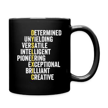 Pile d’adjectifs d’accent jaune - Mug uni - noir - Droite