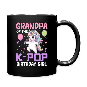 Grandpa Of The K Pop Birthday Girl - Full Colour Mug - black - Right