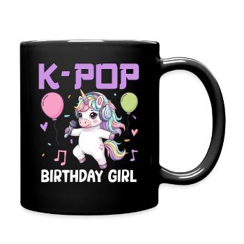 K Pop Birthday Girl - Full Colour Mug - black - Right