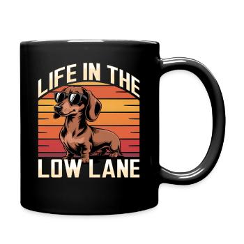 Teckel de race de chien drôle - Mug uni - noir - Droite