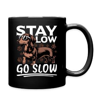 Teckel de race de chien drôle - Mug uni - noir - Droite