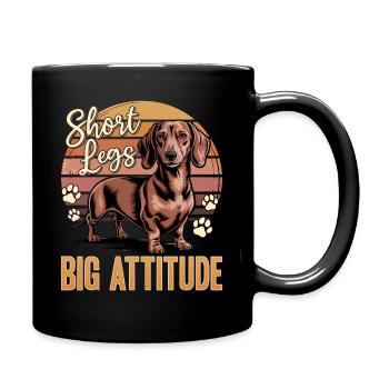 Teckel de race de chien drôle - Mug uni - noir - Droite