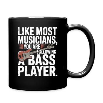 Bassiste Following A Bass Band, Bassspieler - Mug uni - noir - Droite
