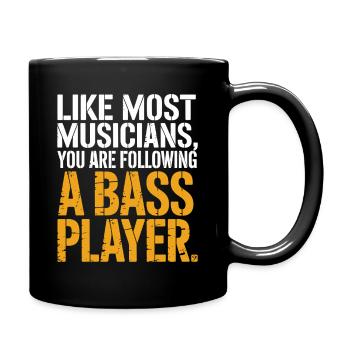 Bassiste Following A Bass Band, Bassspieler - Mug uni - noir - Droite