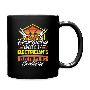 Électricien, technicien en électronique, électricien - Mug uni - noir - Droite