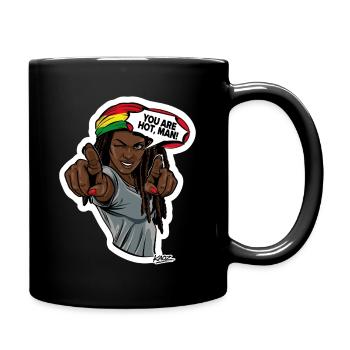Hot Man Vibe: Rasta Confidence - Full Colour Mug - black - Right