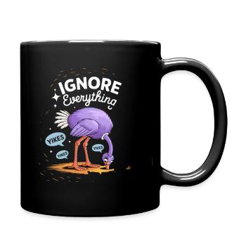 Ignore everything flamingo - Full Colour Mug - black - Right