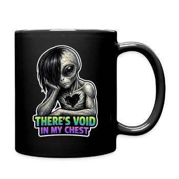 Alien Lover, Funny Alien, Cute Alien, Emo, - Full Colour Mug - black - Right