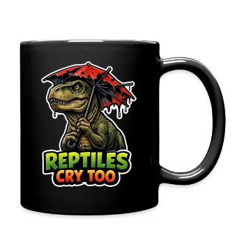 Emo-dinosaurier, Trauriger Dino, Emotionaler - Tasse einfarbig - Schwarz - Rechts