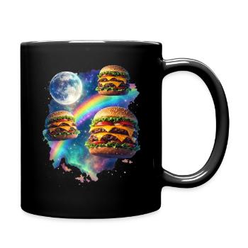 Galaktische Burger-Explosion - Tasse einfarbig - Schwarz - Rechts