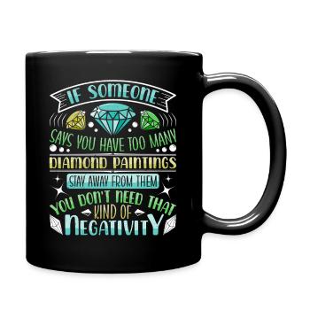 Diamantmaler, Stickerei, Diamantkünstler, - Tasse einfarbig - Schwarz - Rechts
