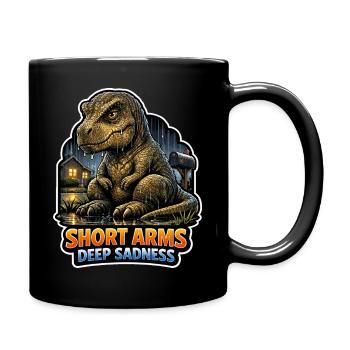 Emo-dinosaurier, Trauriger Dino, Emotionaler - Tasse einfarbig - Schwarz - Rechts