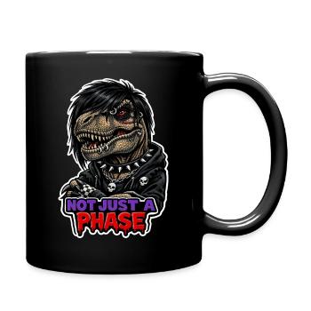 Emo Dinosaur, Sad Dino, Emotional - Full Colour Mug - black - Right