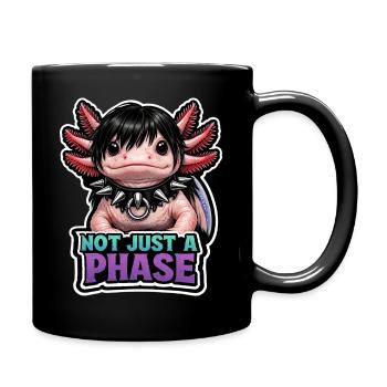 Axolotl-liebhaber, Süßer Axolotl, Lustiger - Tasse einfarbig - Schwarz - Rechts