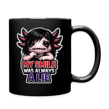 Axolotl-liebhaber, Süßer Axolotl, Lustiger - Tasse einfarbig - Schwarz - Rechts