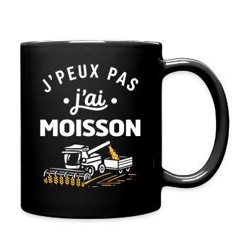 J’peux pas j’ai moisson – motif agricole - Mug uni - noir - Droite