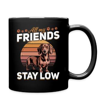 Teckel de race de chien drôle - Mug uni - noir - Droite