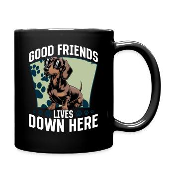 Teckel de race de chien drôle - Mug uni - noir - Droite