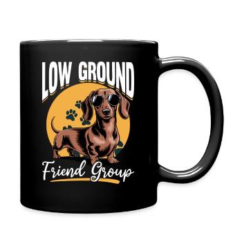 Teckel de race de chien drôle - Mug uni - noir - Droite
