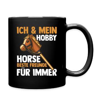 Steckenpferd Hobbyhorse Hobby Horsing - Tasse einfarbig - Schwarz - Rechts