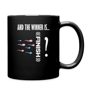 Und Der Gewinner Ist Spermien Rennen Lustig - Tasse einfarbig - Schwarz - Rechts