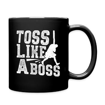 Caber Toss Toss like a Scottish Highland - Full Colour Mug - black - Right