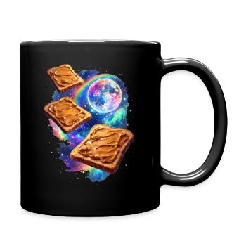 Weltraum Erdnussbutter Toasts - Tasse einfarbig - Schwarz - Rechts