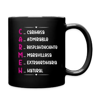 Nom Carmen Acrostiche - Mug uni - noir - Droite