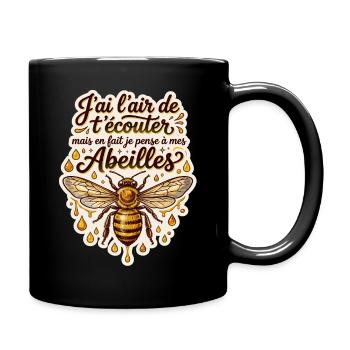 Apiculteur apicultrice abeilles humour apiculture - Mug uni - noir - Droite
