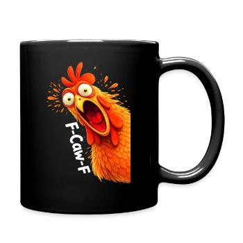 F-Caw-F Graphique drôle de mème de coq de poulet - Mug uni - noir - Droite