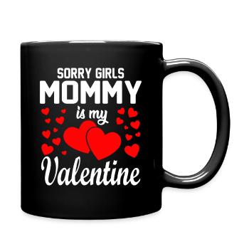 Mommy Valentine Heart Tee - Full Colour Mug - black - Right
