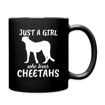 Juste une fille qui adore les guépards - Mug uni - noir - Droite
