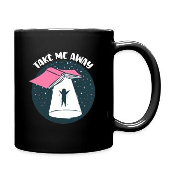 Livre drôle : OVNI : Emmène-moi loin - Lecteur Bookaholic - Mug uni - noir - Droite