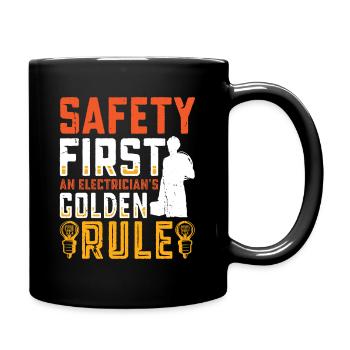 Électricien, technicien en électronique, électricien - Mug uni - noir - Droite