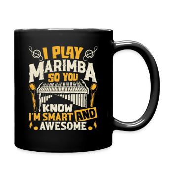 Marimbist, Schlaginstrument, Orchester, Marimba - Tasse einfarbig - Schwarz - Rechts