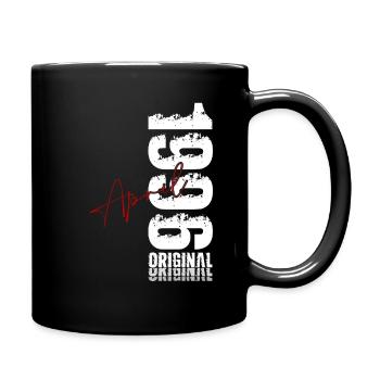 30th Birthday Gift Husband Original April 1996 - Full Colour Mug - black - Right