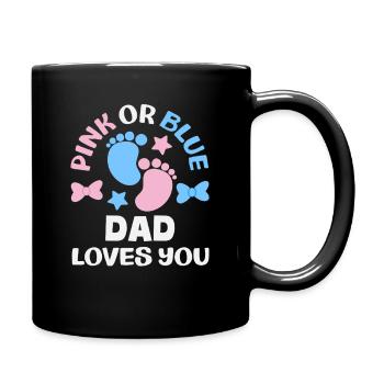 Rose ou bleu Papa t’aime Révélation du genre - Mug uni - noir - Droite