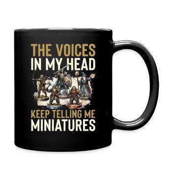 Voix dans les figurines de la tête - Mug uni - noir - Droite