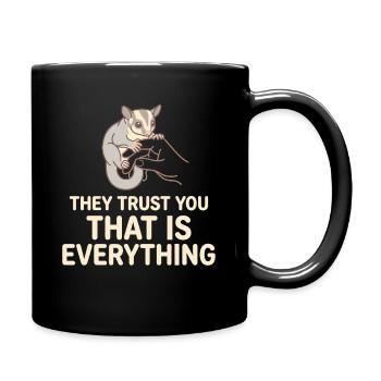 Sugar Glider Mom Exotic Pet Lover - Full Colour Mug - black - Right