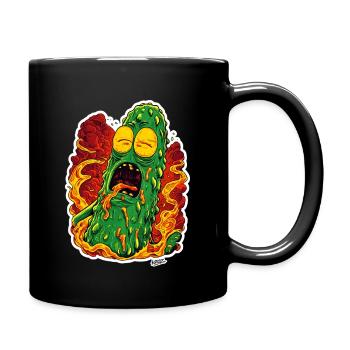 Feuriges Meltdown-Gurkenmonster - Tasse einfarbig - Schwarz - Rechts