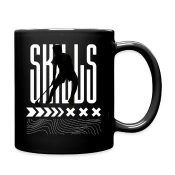 Skills  Floorball  - Tasse einfarbig - Schwarz - Rechts
