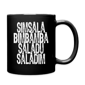 Simsalabimbambasaladusaladim - Tasse einfarbig - Schwarz - Rechts