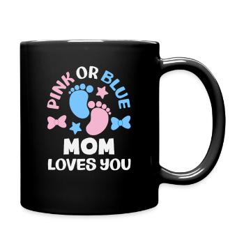 Rose ou bleu Maman t’aime Révélation du genre - Mug uni - noir - Droite