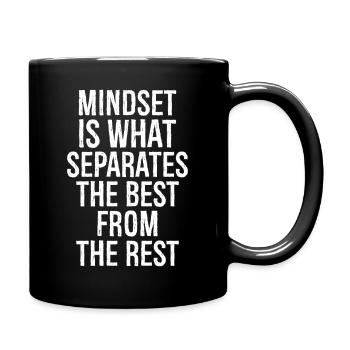 mindset is what separates the best from the rest - Full Colour Mug - black - Right