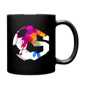 NR. 5 FUßBALLER NUMMER 5 FUßBALL 5. GEBURTSTAG - Tasse einfarbig - Schwarz - Rechts