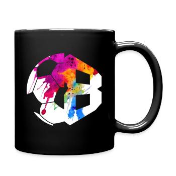 NO. 8 FOOTBALLER NUMBER 8 FOOTBALL 8TH BIRTHDAY - Full Colour Mug - black - Right