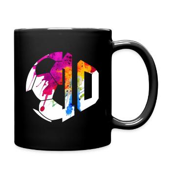 NO. 10 FOOTBALLER NUMBER 10 FOOTBALL 10TH BIRTHDAY - Full Colour Mug - black - Right