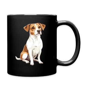 Jack Russel Terrier Design Illustration - Mug uni - noir - Droite