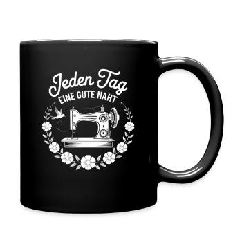  Jeden Tag Eine Gute Naht Vintage Nähmaschine - Tasse einfarbig - Schwarz - Rechts